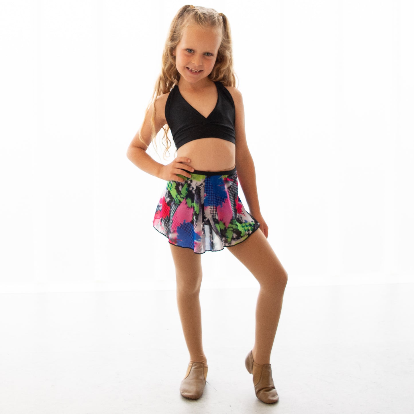 Black/Midnight Bloom Halter Top