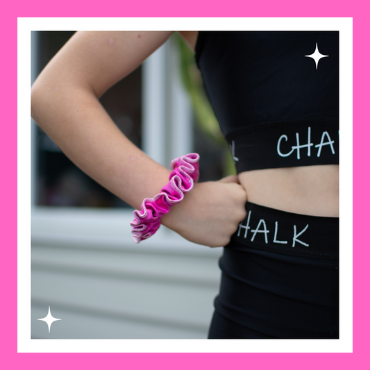 Rhonda Pink Scrunchie