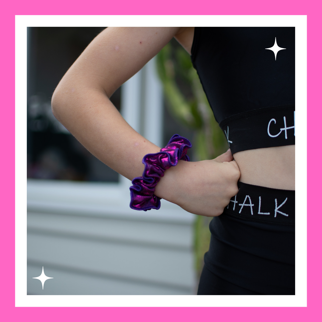 Berry Foil Scrunchie