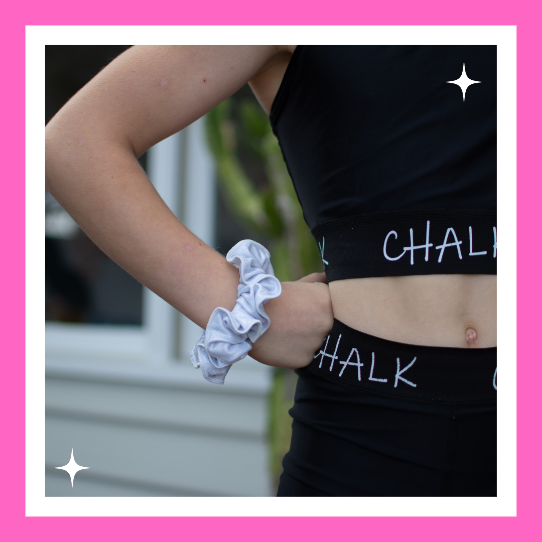 Rainbow Foil Scrunchie