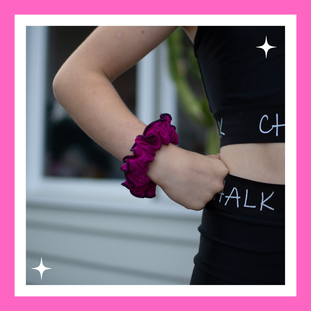 Berry Lycra Scrunchie