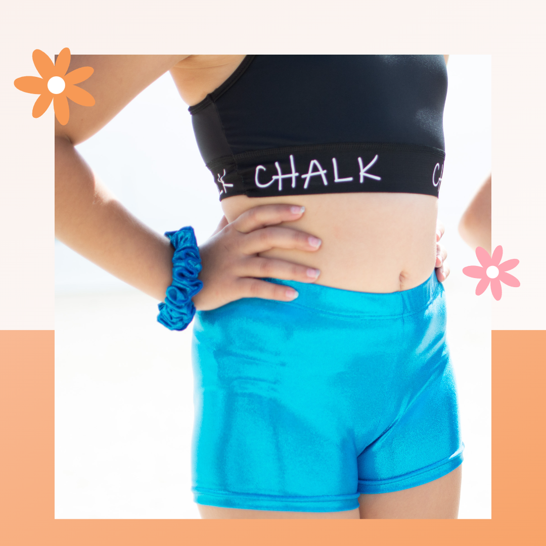 Turquoise Foil Shorts